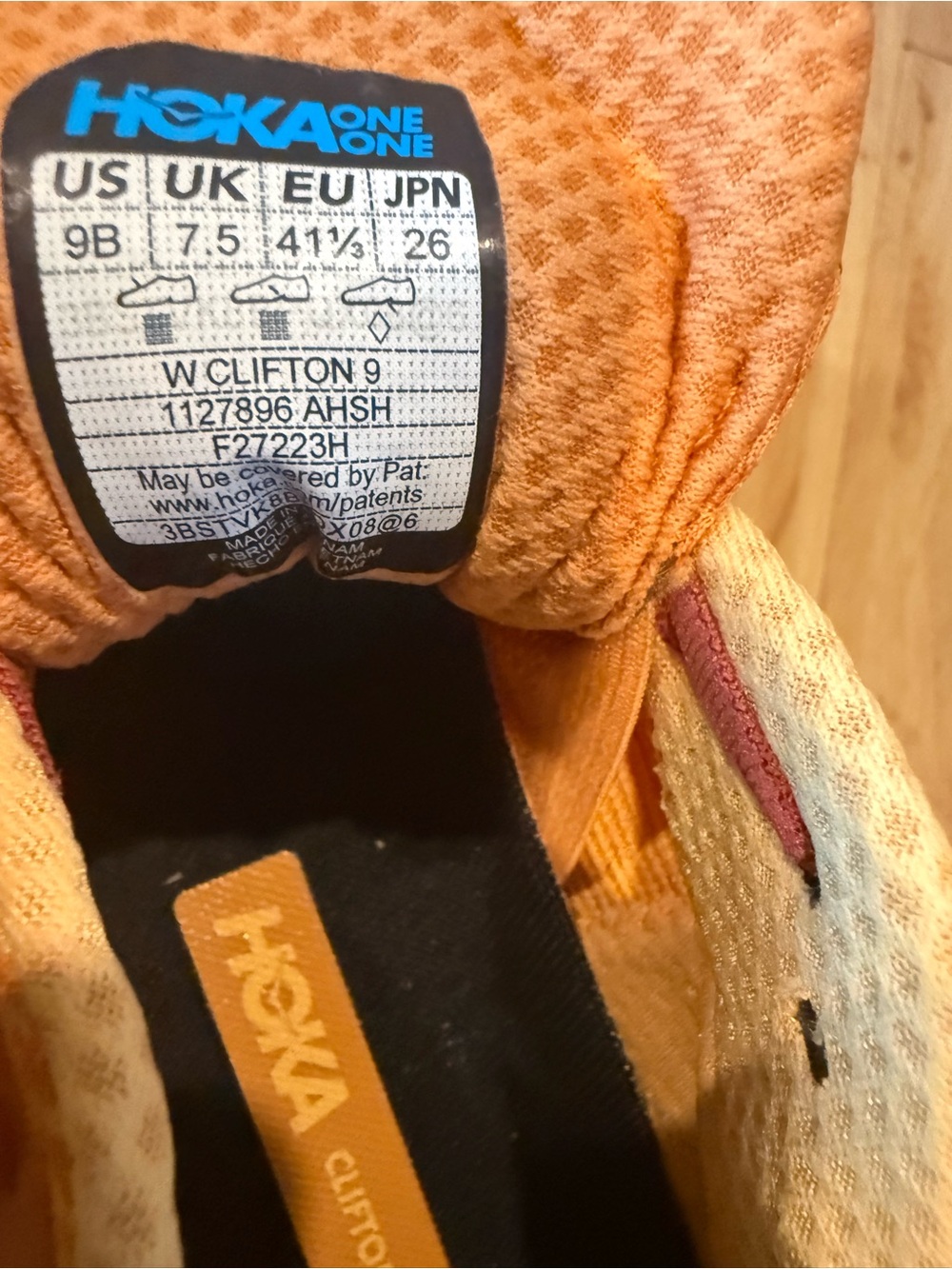 Hoka Orange Maroon Running Shoes - Picture 7 of 15